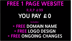 free 1 page website design uk